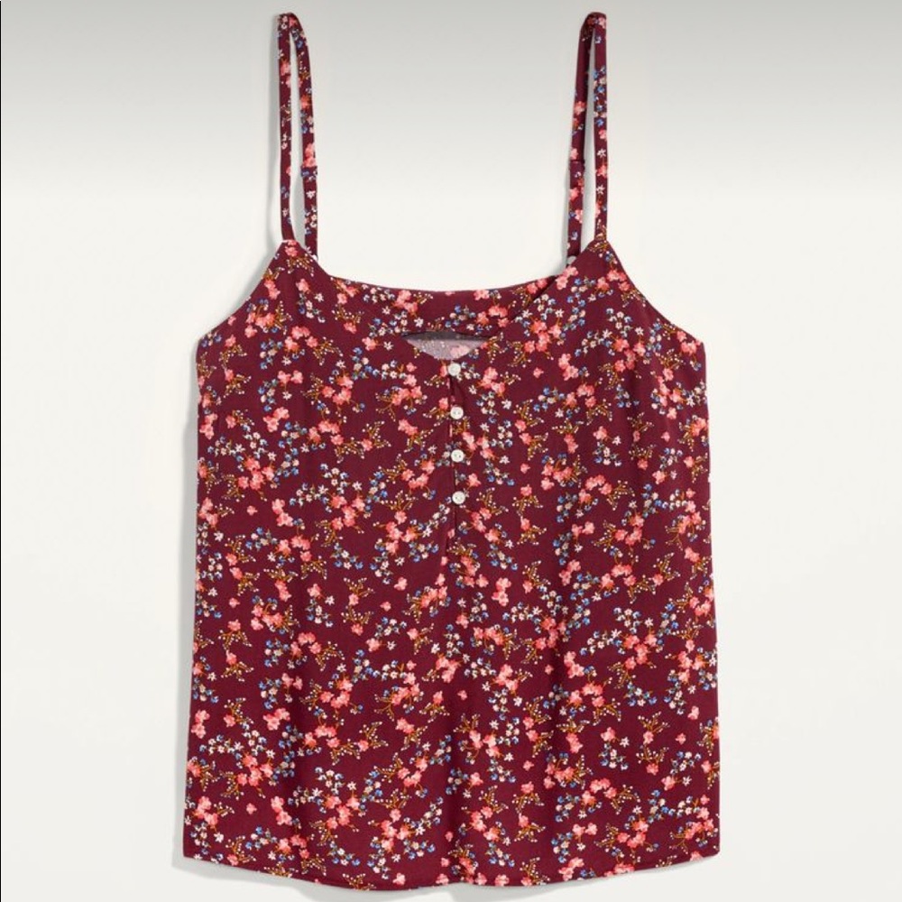 NWOT Old Navy Floral Button Front Tank